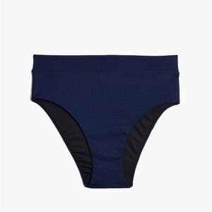 Madewell Ribbed High-Rise Bikini Bottom